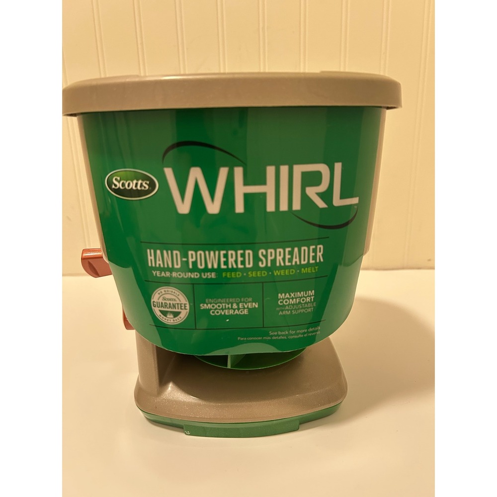 Scotts Whirl Hand-Powered Spreader Unisex OS Green Good Adjustable Arm Support